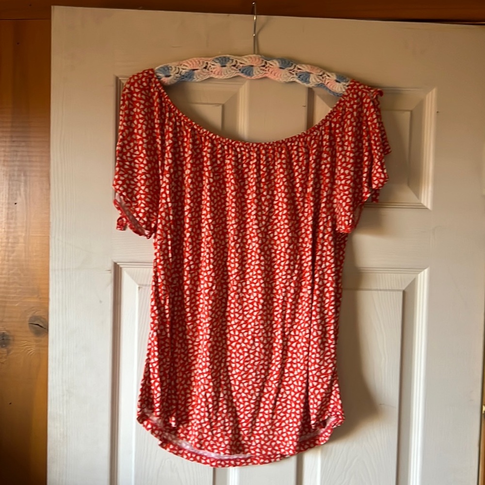 Lascana scoop neck top with short tie sleeves